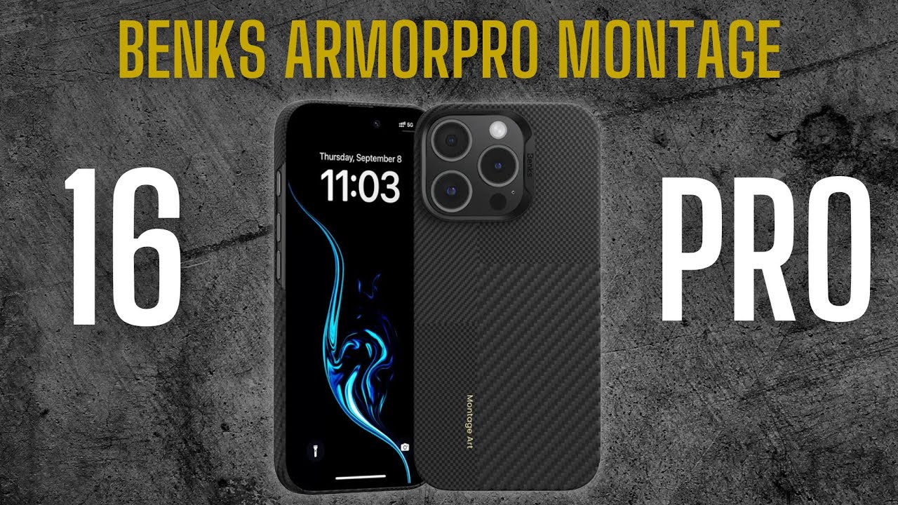 BENKS Montage ArmorPro Coque pour iPhone 16 Pro Max avec bouton de