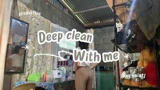 Extreme Deep cleaning and Organizing our small living room🧹|  Back to Province 🍃|Episode 6