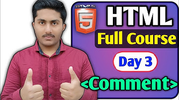 Comment tag In HTML 5 Tutorial In Hindi | What is Comment In Html