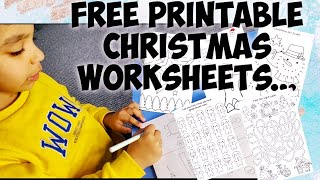 Christmas worksheets for kids(3 to 5 yrs old)| Free printable worksheets| Brainboosting worksheetsr