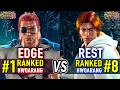 T8 🔥 EDGE (#1 Ranked Hwoarang) vs REST (#8 Ranked Hwoarang) 🔥 Tekken 8 High Level Gameplay