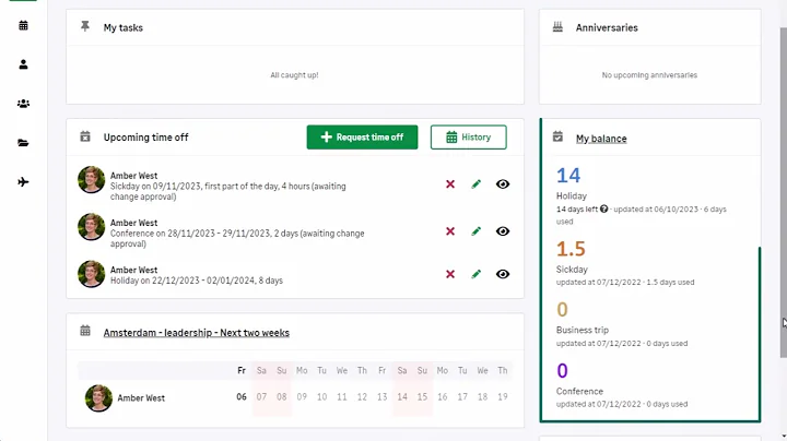 Sage HR: Leave Management - Booking time off