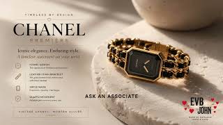 Chanel Premire Luxury Watch  Vintage Gold U0026 Black Chanel Timepiece  Everybody Loves John