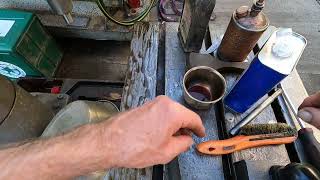 Ancient woodworkers' machinery rust removal method