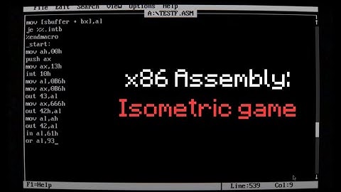 x86 assembly: Isometric game from scratch