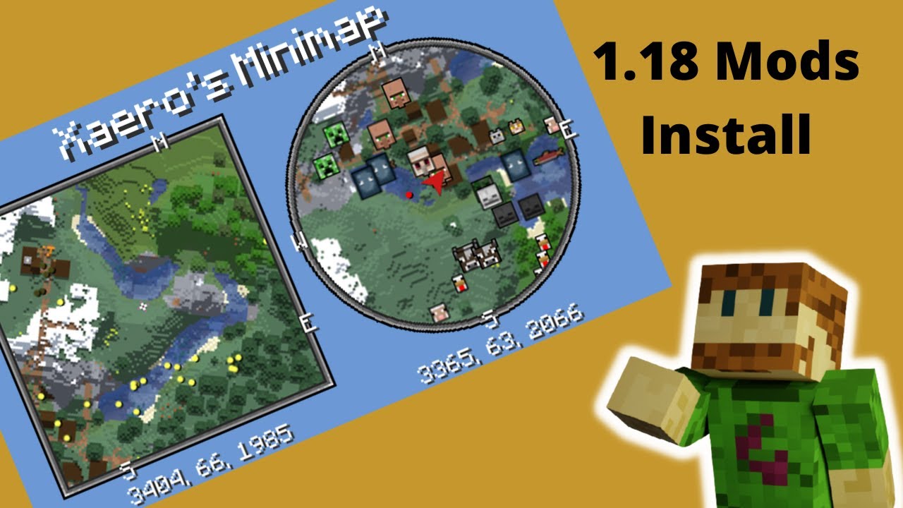 Xaeros Mini Map For Minecraft 1 18 Mod Menu Bonus Youtube
