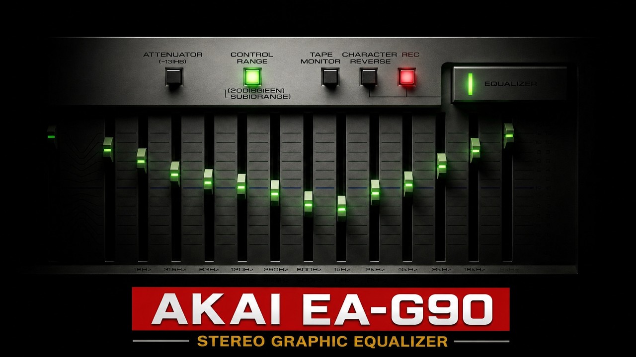 【希少動作品】EA-G90 AKAI グラッフィックイコライザ AKAI EA-G90 - 80's Rare Model Stereo Graphic Equalizer Testing
