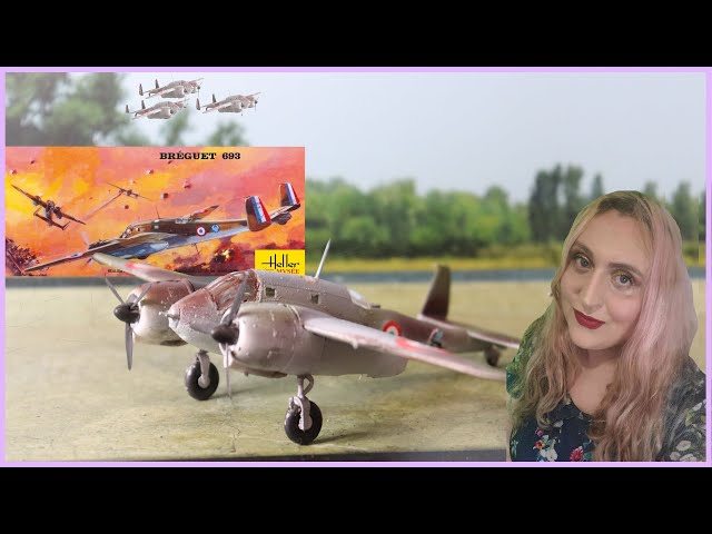 Kit Ancien Heller Breguet 693 - Échelle 1/72 - Boîte Jaune 1965 Complet - Occasion