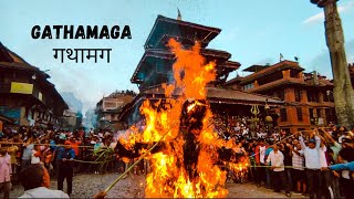 Gathamaga ( गथामग ) - Ghantakarna Demon: Paybau | Dattatreya Bhaktapur, Nepal | Lifeofphotos Nepal