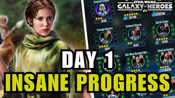 Day 1 on My New F2P Account – HUGE Progress in SWGOH 2025 (Star Wars: Galaxy of Heroes)