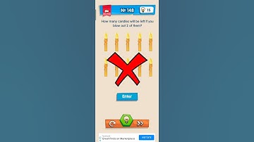 IQ Boost level 148 || How many candles will be left if you blow out 2 of them?