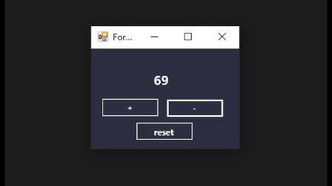 Simple c# windows forms application
