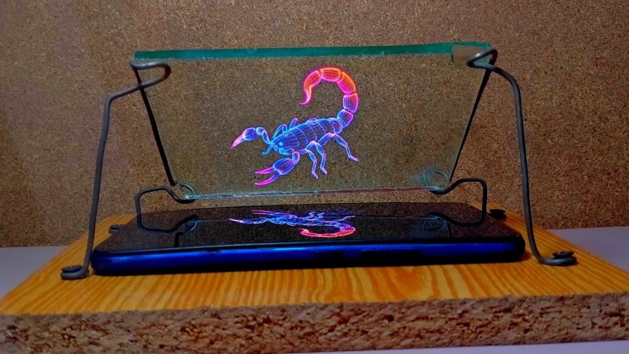 How to Make Diy 3D Hologram Projector at Home with Small Piece of Glass ...