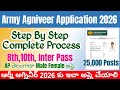 Army Agniveer Application Process 2026 Telugu|Army Agniveer ku ela apply cheyali