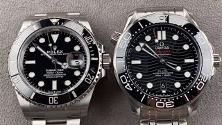 Face-to-Face - Rolex Submariner 116610LN vs. Omega Seamaster Diver 300m