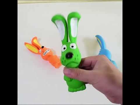 Іграшка-піщалка з латексу для собак "Осел" 19 см, видео 1