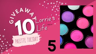 Week 5' 10 palette Tuesday  giveaways' a free palette given away every week