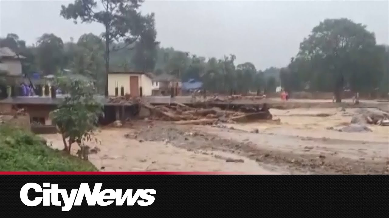 More than 100 people feared dead after landslide in India - YouTube