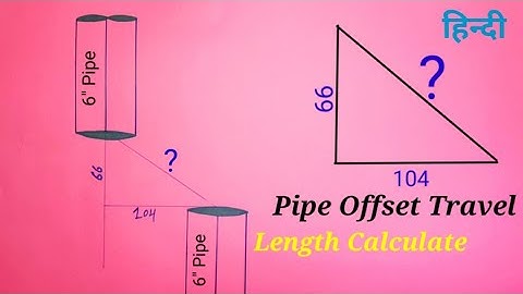 How To Find Travel Length Off Pipe/Pipe Offset Formula/Pipe Mey Offset Kaise Banaye/In Hindi