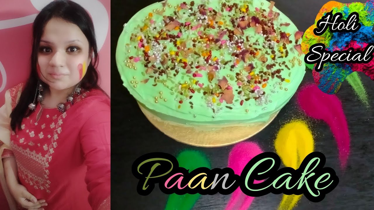 Paan Cake Eggless Paan Cake Beetle Flavoured Cake Holi Special