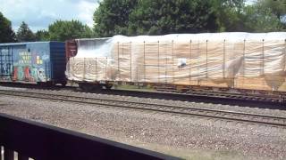UP (8770) leads mixed freight with DPU UP (5871)