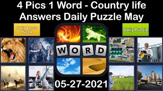 4 Pics 1 Word - Country life - 27 May 2021 - Answer Daily Puzzle + Daily Bonus Puzzle screenshot 2