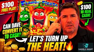 Can I Turn $100 FREE PLAY Into REAL CASH | Flamin' Fiesta Chili Lucha by Aristocrat 🌶️🎰
