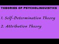 THEORIES OF PSYCHOLINGUISTICS