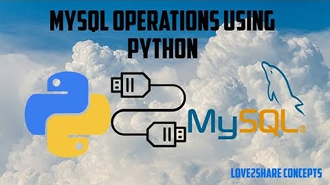 MySQL operations(Update and delete) using Python
