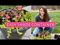 HOW TO MAKE A SHADE CONTAINER: Making a summer container for my front porch #gardening #shadeplants