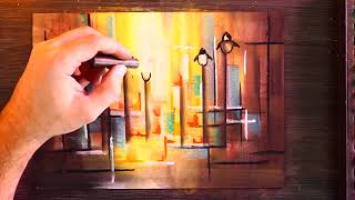 Flashlights Abstract Painting In Soft Pastel | Time Lapse Art | Rainy Vibes screenshot 1