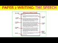 Speeches  paper 2 writing exam eduqas gcse english language