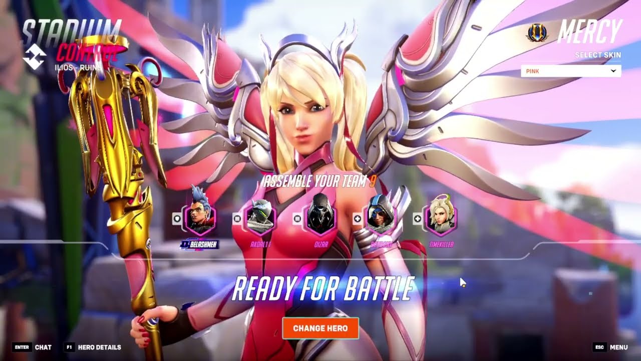 Overwatch 2 | Who speeds the Heal up with Weapon speed? ITS MERCY 🎀💋 | Pink Mercy Gameplay