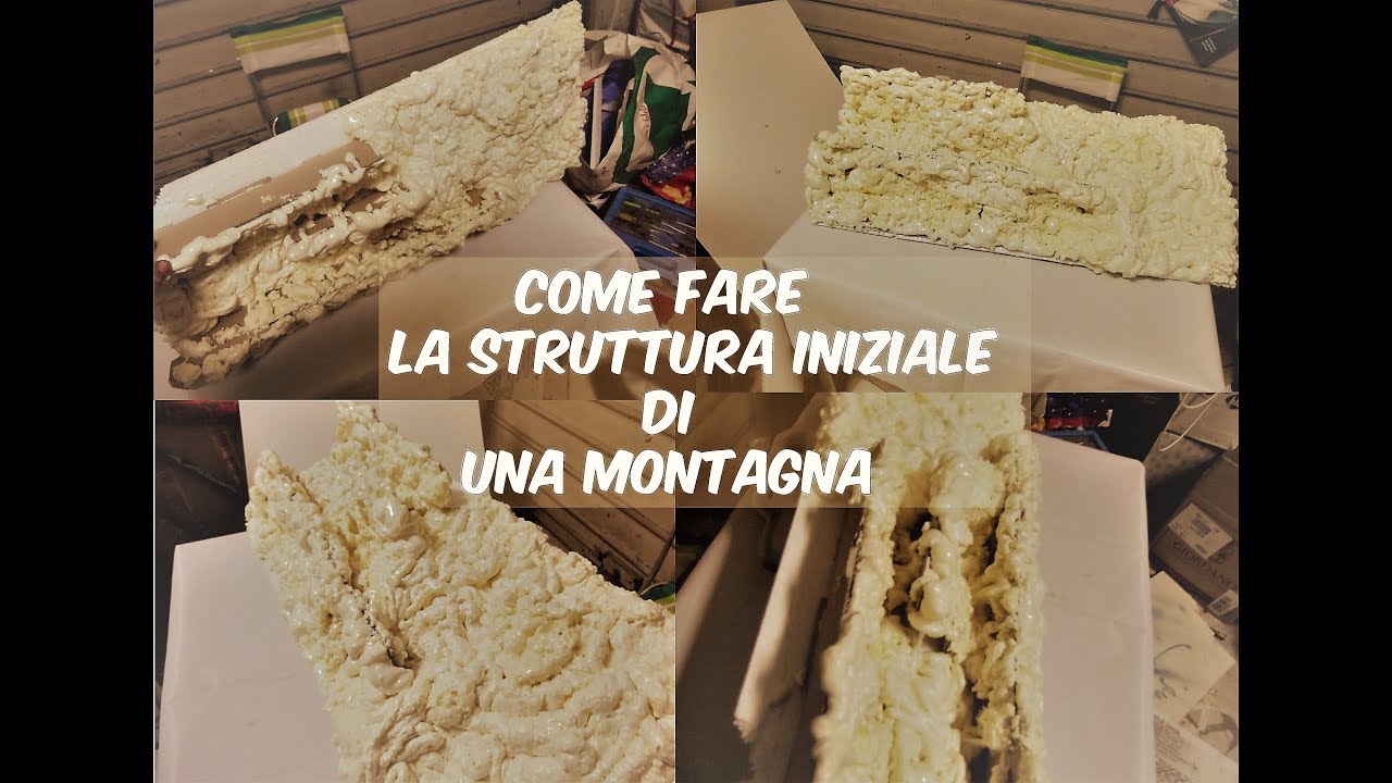 Realizzazione montagna in poliuretano 3° video natalizio 