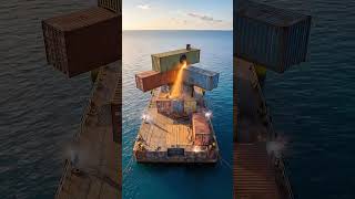 They Built a Secret Floating Home Using Shipping Containers 🌊🔥