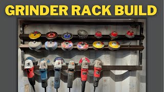 Simple Grinder Rack Organizer Built from Scrap Steel Welded Together with YesWelder MP200