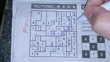 (#1915) Friday. Tectonic02 Sudoku puzzle. Bonus Extra edition. 11-20-2020 Extra part 4 of 4