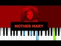 Mr Kitty - Mother Mary (Piano Tutorial)