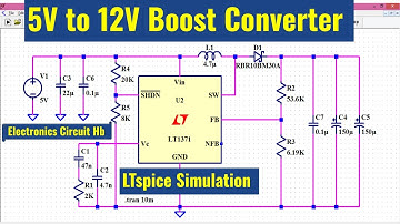 LTSpice 5V to 12V Boost Converter Design | Simulation