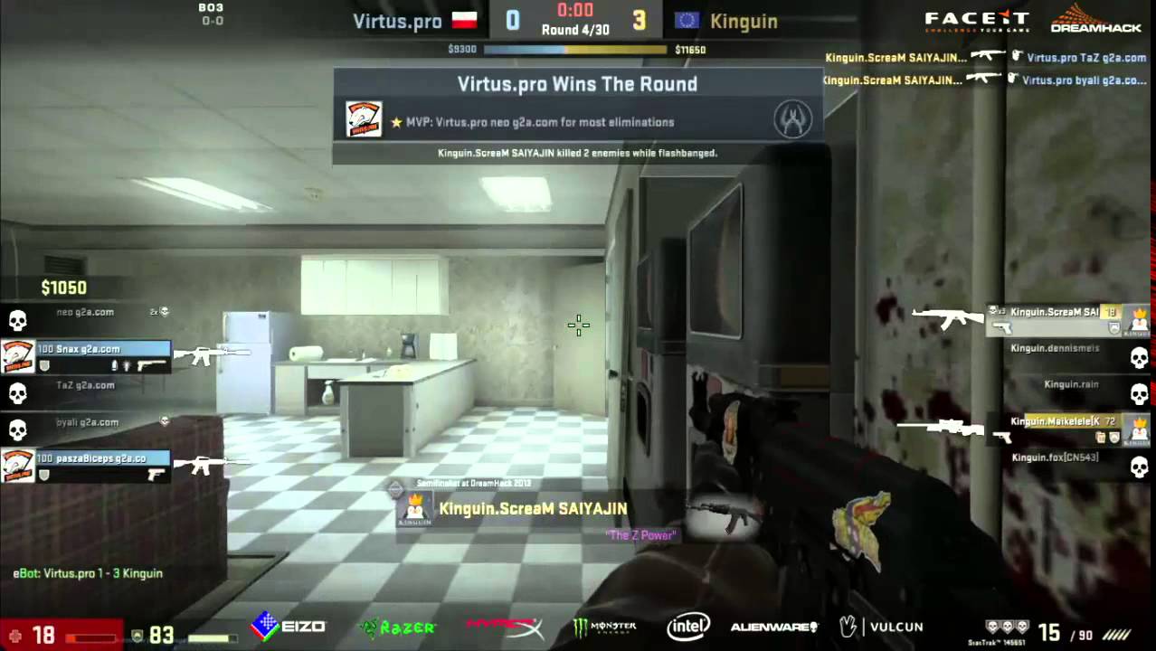Scream Ridiculous Double Headshot - Virtus.Pro vs Kinguin 17.07.15