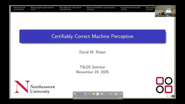 TILOS Seminar: Certifiably Correct Machine Perception