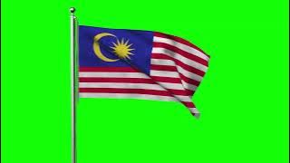 Green screen Footage | Malaysia Waving Flag Green Screen Animation | Royalty-Free