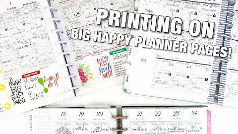 Printing On The Pages BIG HAPPY PLANNER | At Home With Quita
