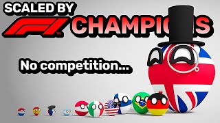 COUNTRIES SCALED BY F1 CHAMPIONS | Countryballs Animation