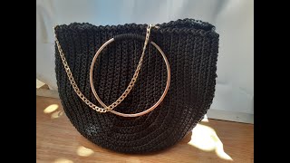 شنطة كروشية / crystal / crochet bag