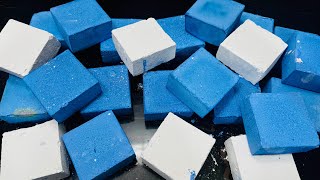 Blue Dyed Chalk Block Crush Oddly Satisfying Chalk Asmr Reform