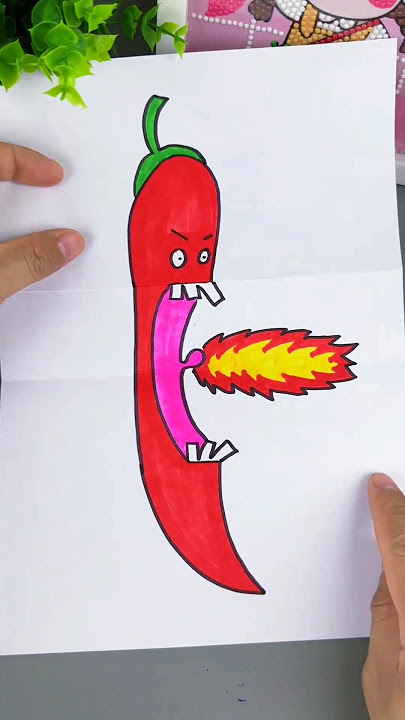 funny fold surprise chilli drawing #diy