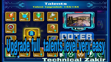 Alien shooter upgrade talents level  150 mix