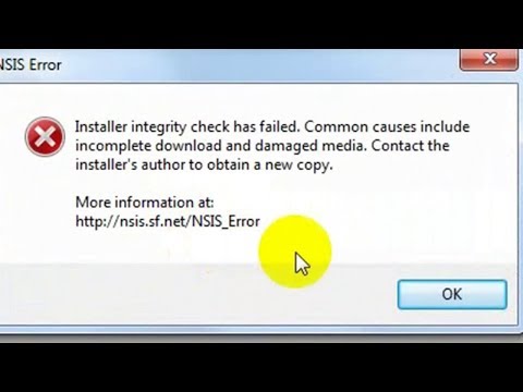 installer integrity check has failed common causes include incomplete download and damaged media - Fixing Error Installer Integrity Check Has Failed [NSIS Error]