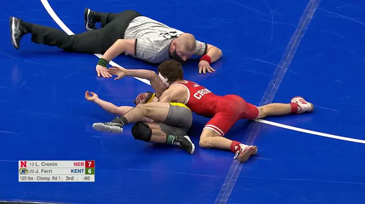 125lbs Liam Cronin (Nebraska) fall Jake Ferri (Ken...